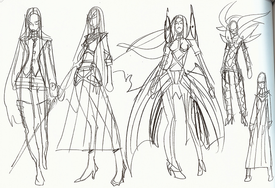 sushiobunny:  h0saki:  Initial designs of Satsuki by Sushio and Shigeto Koyama from