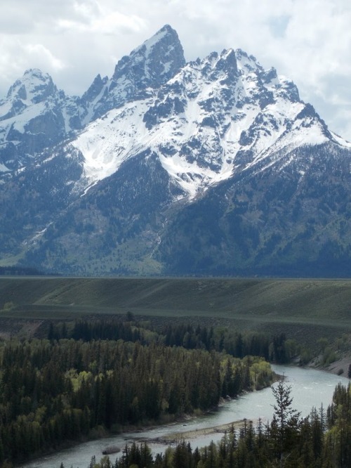 riverbolt: geographilic: Snake River Overlook, Grand Teton National Park, Wyoming  One of my favorite views! 