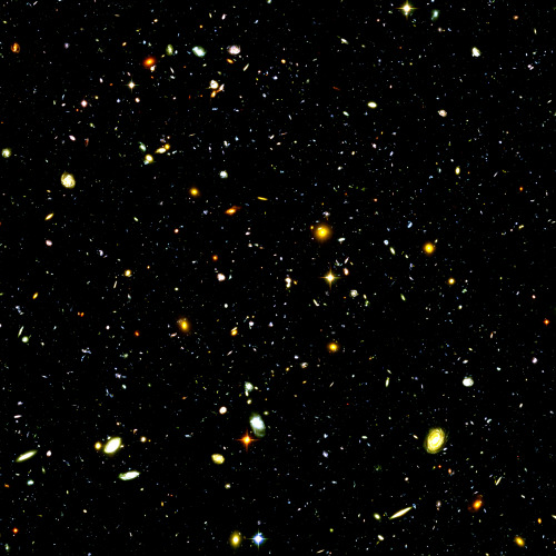 wonders-of-the-cosmos: The Hubble Ultra-Deep Field is an image of a small region of space in the con