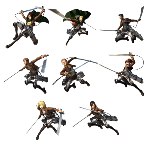 snknews: All Playable Characters for KOEI TECMO’s Shingeki no Kyojin 2 (2018) Video Game KOEI TECMO’s upcoming Shingeki no Kyojin 2 video game has continued to reveal its playable characters! The long list thus far includes: Eren, Mikasa, Armin, Levi,