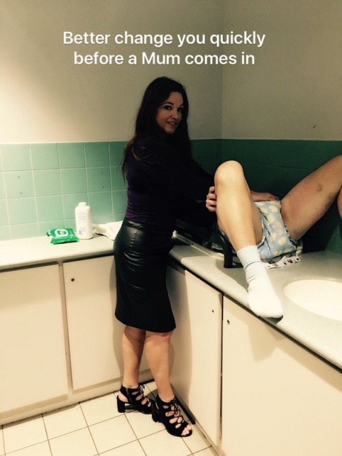 amandas-diapered-boy:Has happened to me alot in the family restrooms