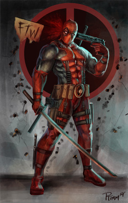 thecyberwolf:  Deadpool FTW Created by PTimm / Find this Artist on DeviantArt &amp; Website / More Arts from this artist on my Tumblr HERE 