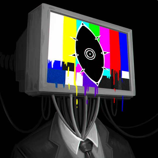 Glitching Tv-head by SarebearDraws