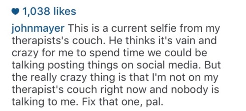 kdtesting123: John Mayer Instagram  03-13-2016