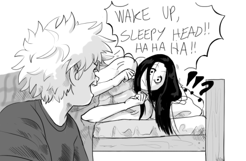 rabiscosetal:  - Get out of my bed!- What time is it? ♣OK I saw this thing and I KNEW I had to do something lol