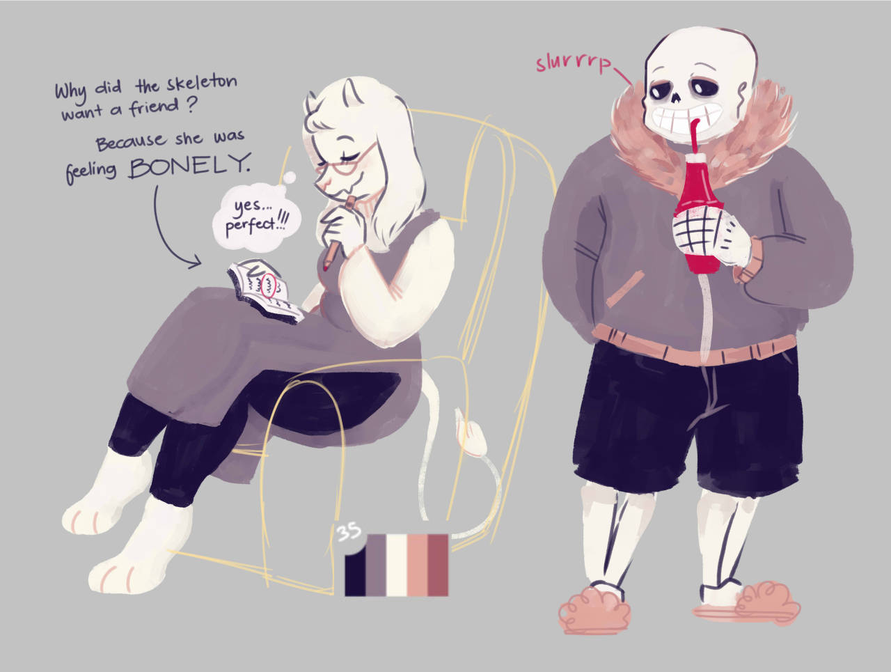 sofiaruelle:  i really love this color combo. *cries* also trying a new artstyle
