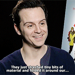 mishasteaparty:Andrew talking about the “costumes” on The Stag x