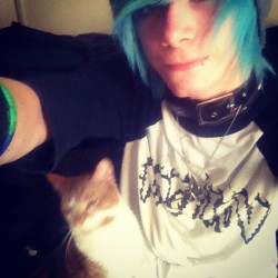 eagle-summers:  Catface #femboi #femboy #eaglesummers #bluehair