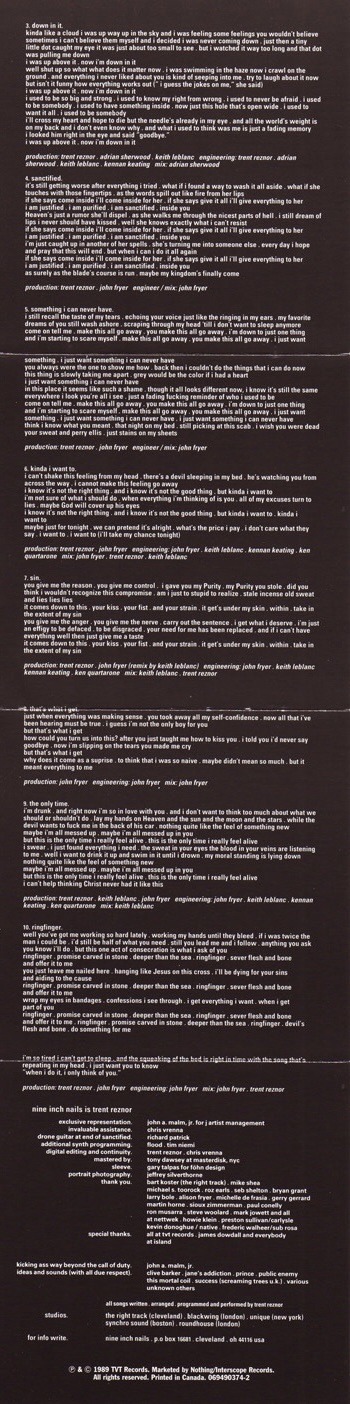 NI / Pretty Hate Machine / Canadian Re-release. Unusual Presence Of Nothing Logo On Item, Indicating
