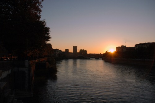 Verona al tramonto.