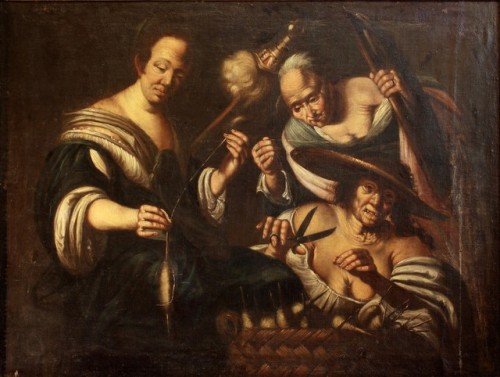 hildegardavon: Giuseppe Bottani, 1717-1784 The Fates, n/d, oil on canvas, 87x116 cm Private Collecti