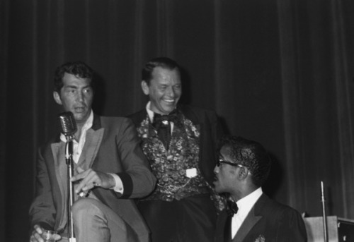 twixnmix:Frank Sinatra, Dean Martin and Sammy Davis Jr. at a Share Party in 1963.  Photos by Chester