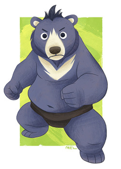 meldraws:  Kuma, a young bear who is thrown