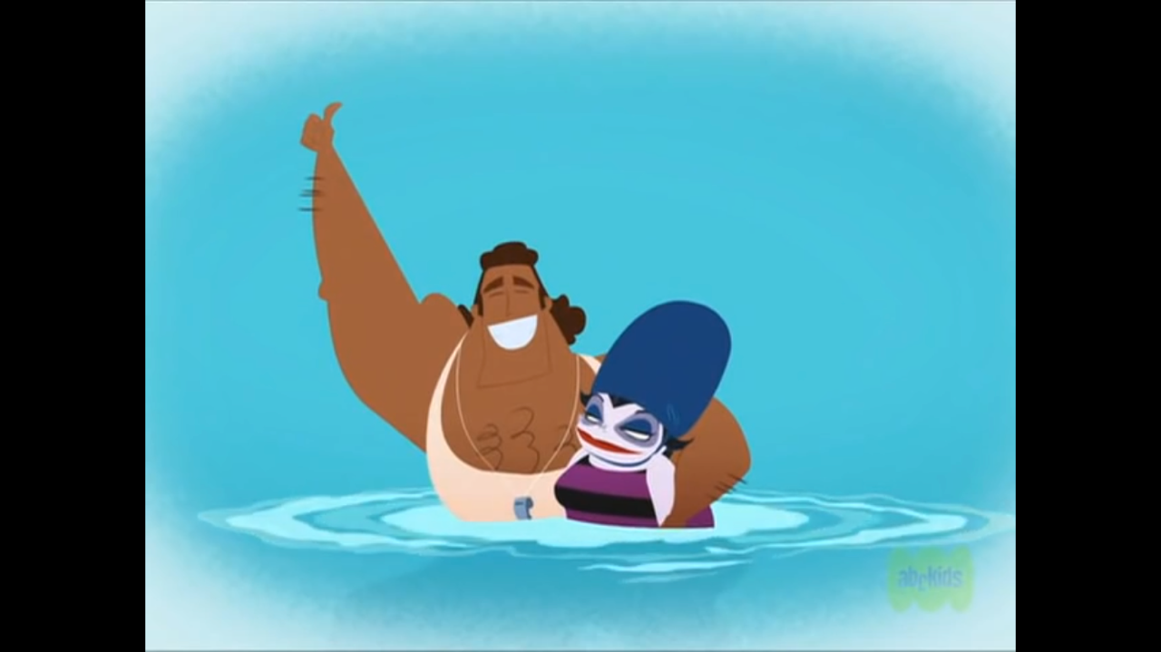 In this episode of A Kind of Magic, Ferocia, the aunt, pantses the lifeguard twice,