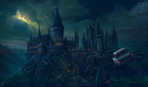 Hogwarts - Harry Potter and the chamber of secrets fanart by Vladislav Pantic