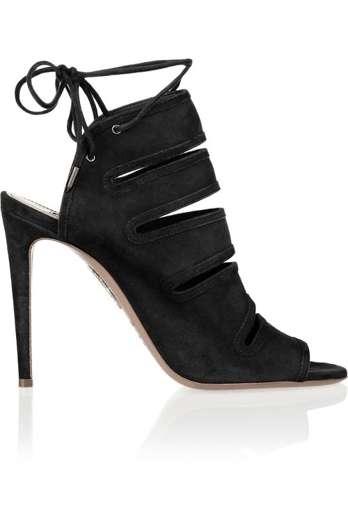 High Heels Blog all-black-all-the-time: Sloane cutout suede sandals via Tumblr