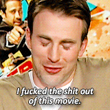 ultronned:  chris evans alphabet | s | swearing “I shouldn’t be swearing. Captain America shouldn’t 