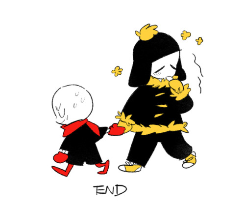 blackggggum:  Little brother.I was headcanoning that even Papyrus is the order brother here，sans still have to take care of him cuz he is being a cry baby XDDDfellswap/Swapfell(red) bros