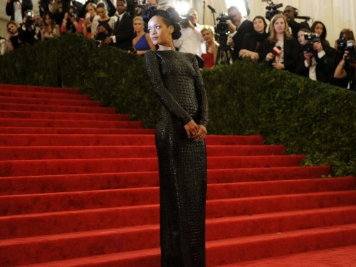 Rihanna in Tom Ford at the Met Ball 2012