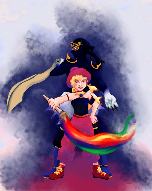 jolly-crimson: Colorful Shadows(At 153 cm (5 ft), Relm is pretty tall for a ten year old child. Shad