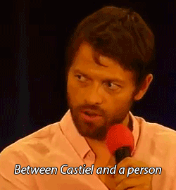 sammybitchfacewinchester:  supernaturalapocalypse:  Vancon 2013 (x). Misha says Castiel
