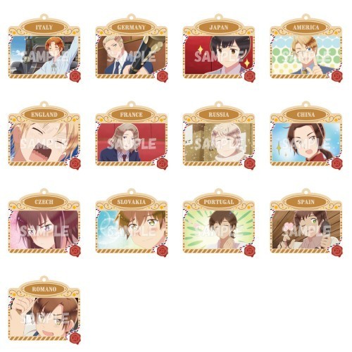 Hetalia World Stars Trading Print Rubber Key Chain Box by Y-LineMSRP: 9,295 yen for 13 keychains. Re