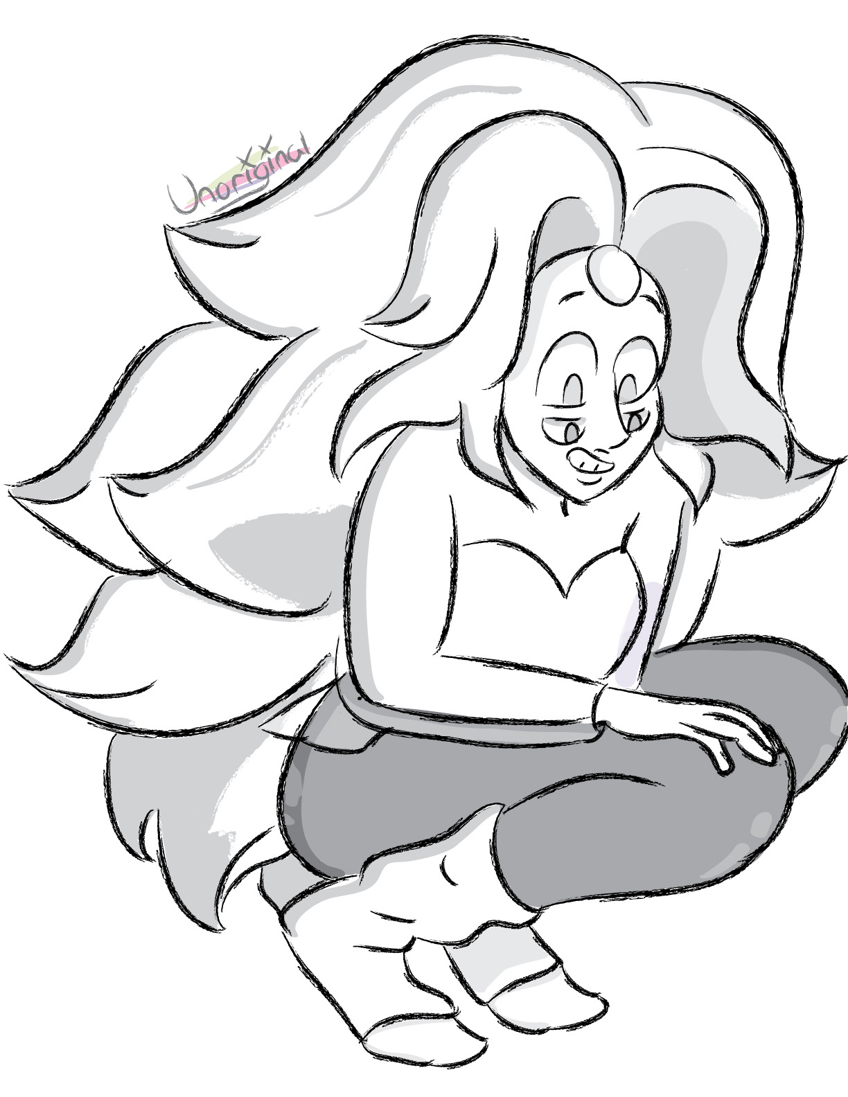 tbh I need to draw Rainbow Quartz more often, she has a really cool design and vibrant
