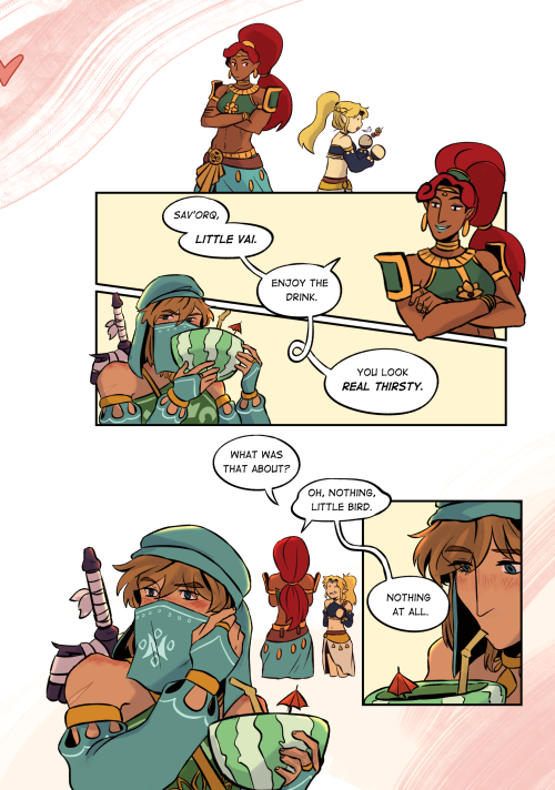 arystocrat: a short pre-calamity (pre-blades of yiga) zelink comic i made for @zelink-fanzine