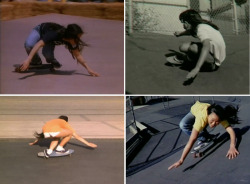 euo:   Video stills of skateboarder Peggy