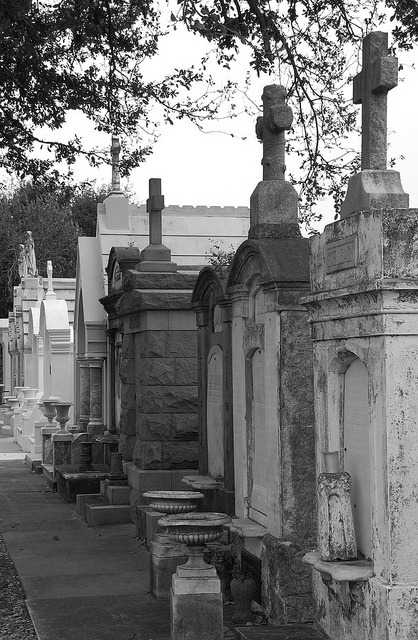 Since the city of New Orleans is below sea level, all of the cemeteries have above ground crypts. Th