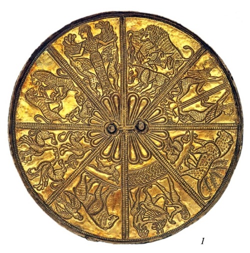 Mirror With Scythian Mistress Of The Animals, Griffins, Sphinxes, Animals, And Arimaspians 7th C. BCE.