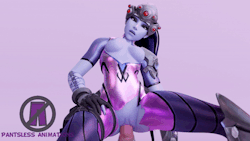 pantslessanimations:  Widowmaker Riding Her Favorite Toy  Gfycat  Watermark free version   First blender animation test. There are somethings I would have liked to  fix that I noticed after I rendered this for a second time but I  already spent 44 hours