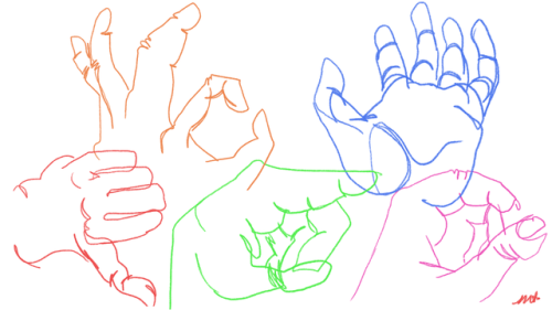 Blind contour hands, a super fun short exercise. 