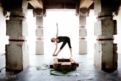 Laila from Perth Australia, in Srirangapatna, India. Laila teaches at The Yoga Space Christine 