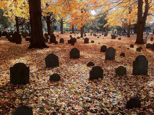 rixwilson:… Everett - Bell Rock Cemetery - Gravestones in the Autumn Leaves | by Polterguy30 on www.