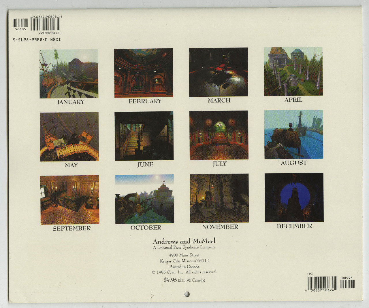 twitch-eaglehart:  The 1996 and 1997 Myst calendars each had very large and very