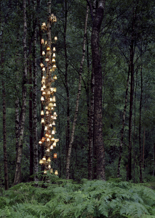 cutesy:  by Norwegian conceptual artist Rune Guneriussen  Lamps…lamps everywhere