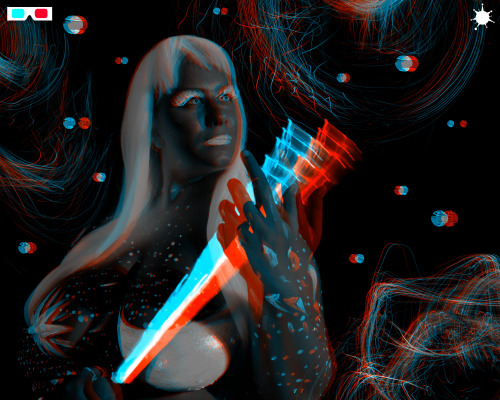 Porn London Andrews / Light Whip - Anaglyph 3D photos