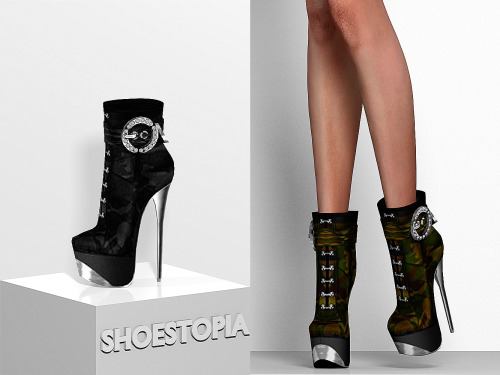 Shoestopia - Militancy Boots+10 SwatchesFemaleSmooth WeightsMorphsCustom ThumbnailHQ Mod CompatibleC