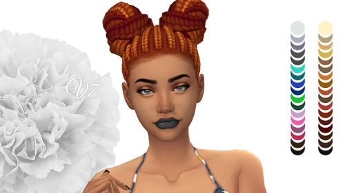 full scalp with edges (Maxis Match) 1-8 Skindetail Covers whole scalp with some edges. plus some hai