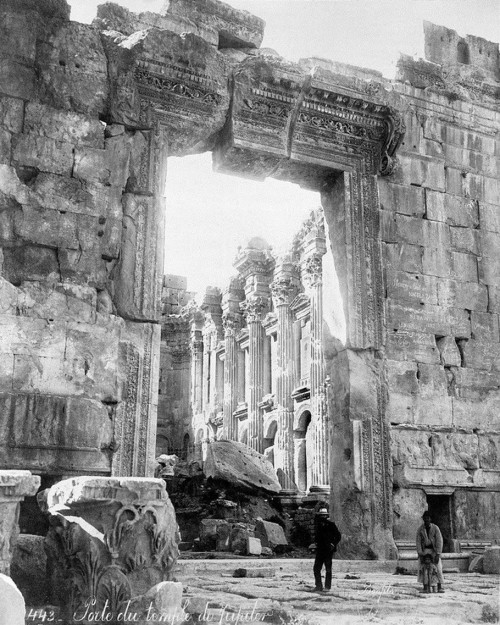 Temple of Jupiter, Baalbek, Syria, circa 1870.