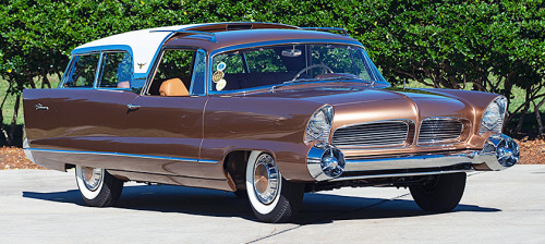 carsthatnevermadeitetc:  Chrysler Plainsman Concept, 1956, by Ghia. Designed by Virgil Exner and built in Italy by Ghia using a 440ci Chrysler V8, the completely restored one-off is to be offered at action in Scottsdale on January 15auction listing