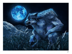 hollowayart:  Werewolf Triptych (Werewolf, Harvest Werewolf, Blood Supermoon Werewolf) Personal. Inks: Micron and Bristol Board. Colored in PS6. October-November 2016. 