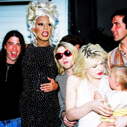 Glamour:  Hey, Remember That Time Rupaul Hung Out With Nirvana, Courtney, And Baby