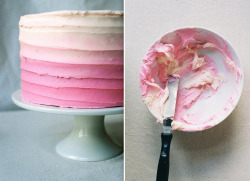 thecakebar:  Almond Pink Cake with Ombre