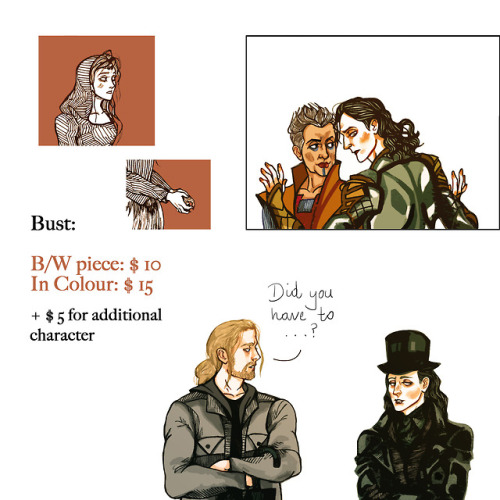 I’m opening commissions again! The rules are basically the same as last time:I won’