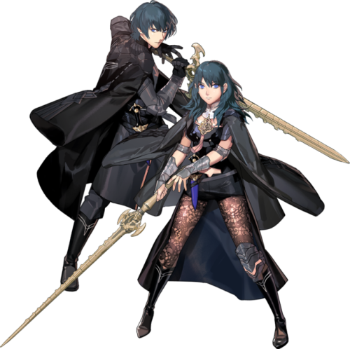 canon-lgbtaq-daily: The Canon LGBTAQ+ Characters of the day are: Both Byleths from Fire Emblem: Thre