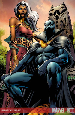 thedauntlessbrave:  chocolatecakesandthickmilkshakes:  cultureunseen:  STORM &amp; Black Panther…  We need this  Perfect couple is perfect.
