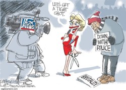 cartoonpolitics:  &ldquo;Fox News is nothing if not impressive. No matter how harsh the criticism it endures, the network somehow always manages to prove itself even worse than we had previously imagined.&rdquo; .. (Eric Alterman)