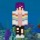 whycraft:[ID: A stronghold 3x3 doorway that is covered by an amethyst geode. The